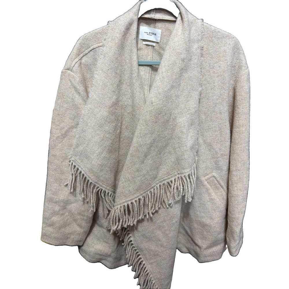 Isabel Marant Fringed Felt Jacket MRSP $450 Excellent EU 38 or Size M - Picture 5 of 9